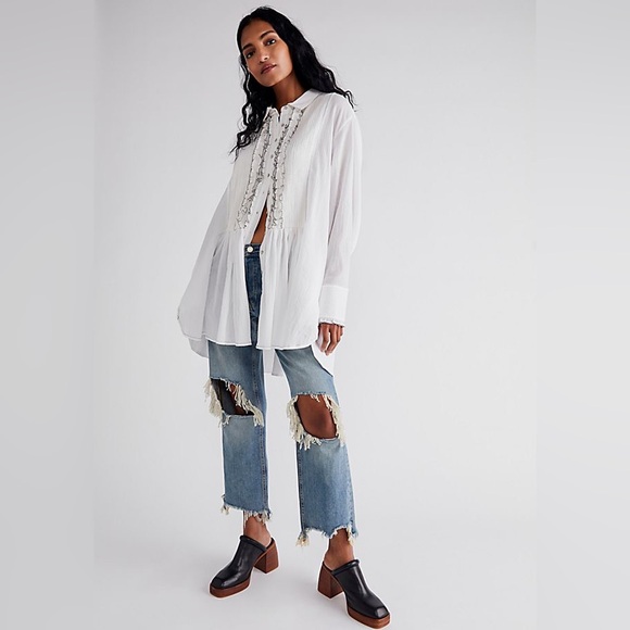 Free People Teddy Tux Tunic – Size S/P – 100% Cotton - Picture 2 of 12